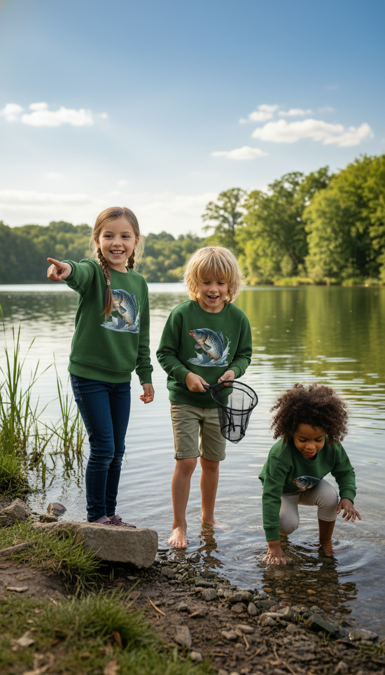 mikina detska deti hra pri vode